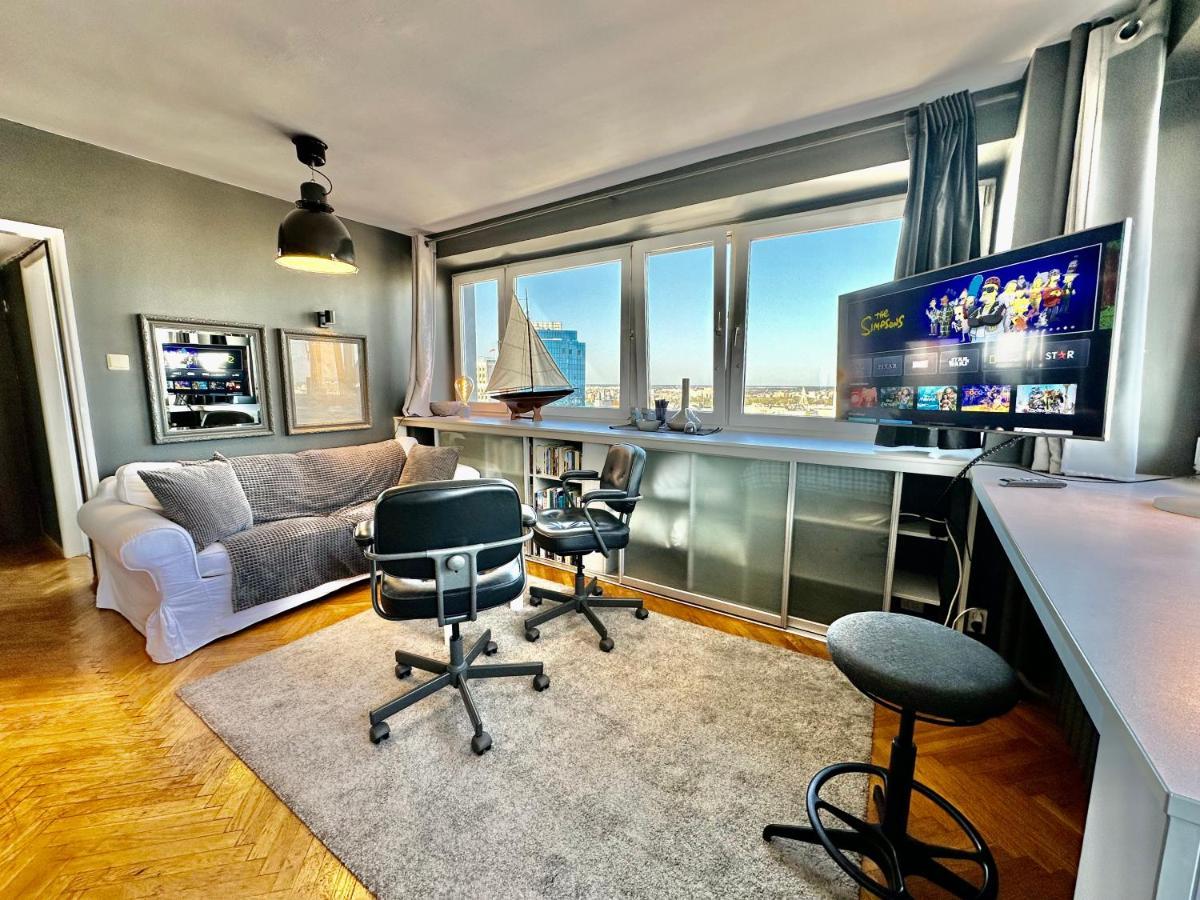 Super Apartament Grey Centrum 2X Metro Fast Wifi 300 Mbs Netflix Appletv Smarttv Spotify Panorama Miasta Warsaw Exterior photo