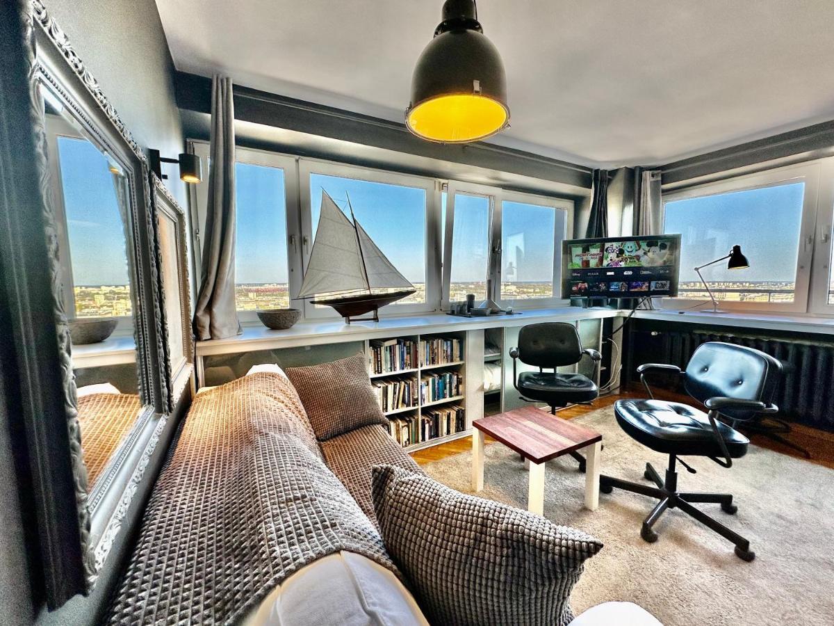 Super Apartament Grey Centrum 2X Metro Fast Wifi 300 Mbs Netflix Appletv Smarttv Spotify Panorama Miasta Warsaw Exterior photo